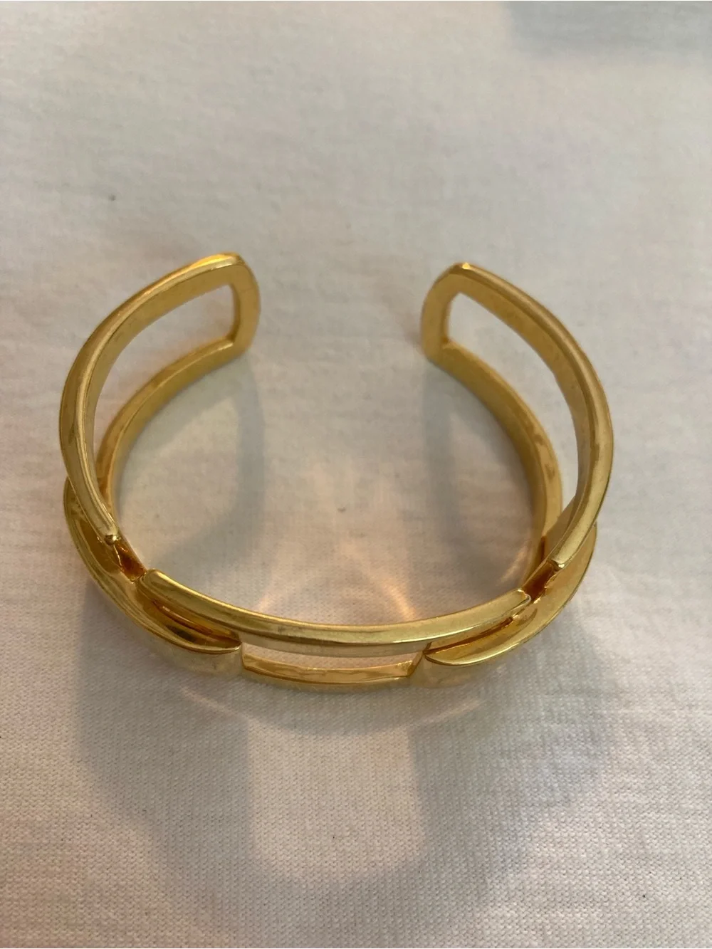 Ann Taylor vintage gold Tone Geometric Cuff Bracelet